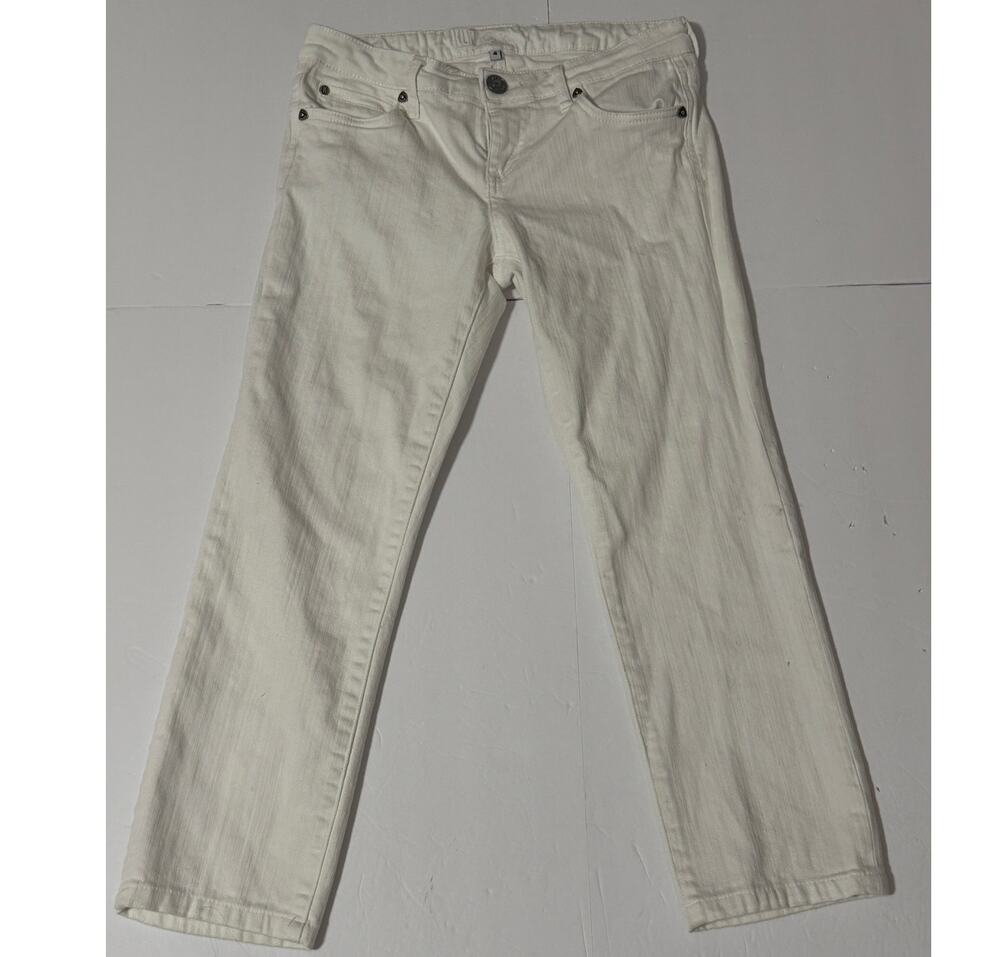 Women's Kut from the Kloth Skinny Cropped Jeans, White, Size 4